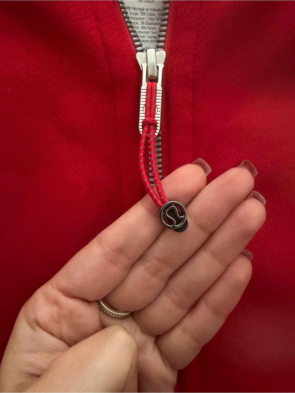 lululemon Red oversized scuba half zip - Picture 3 of 6